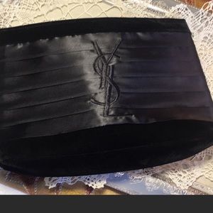 Yves St Laurent Black/Satin Velvet Purse